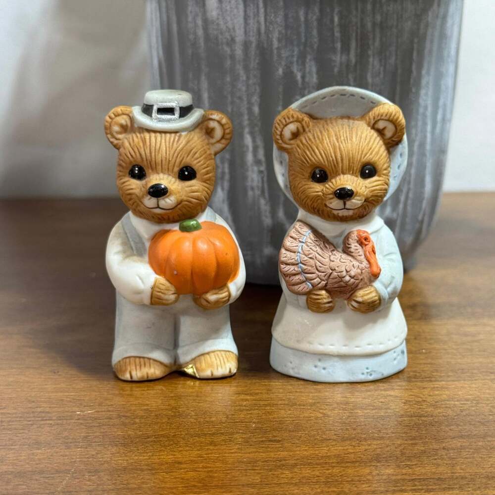 Homco Thanksgiving Pilgrims Figurines Knick Knacks